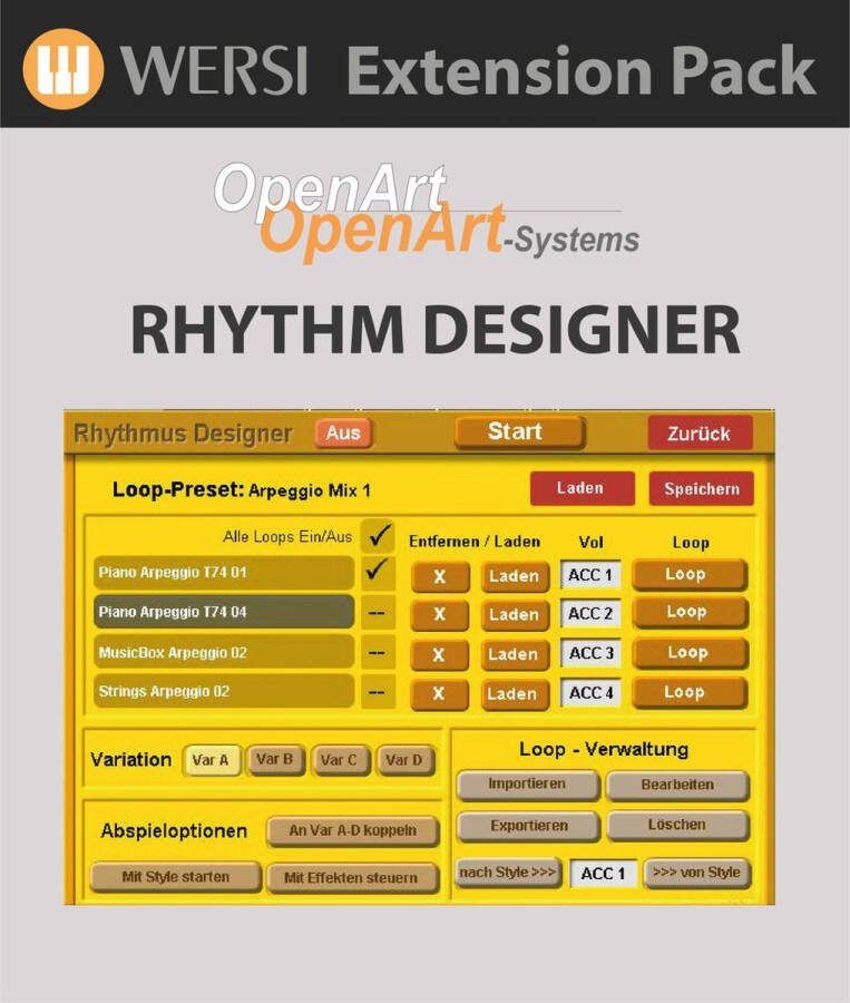 Wersi Rhythm Designer Software (4003195) voor OAS Orgel software