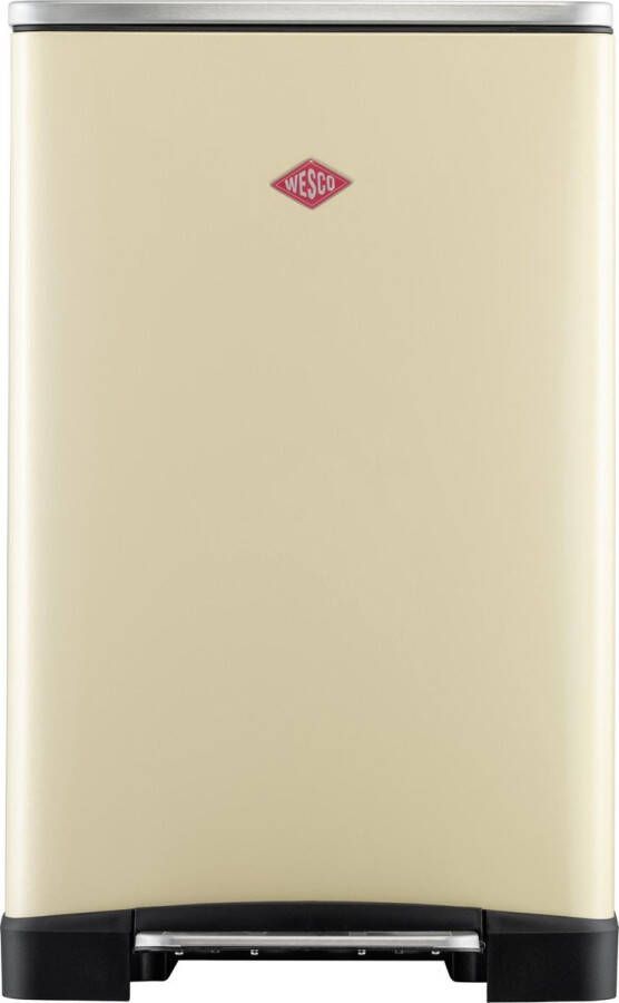 Wesco Big Double Boy Pedaalemmer 2 x 18 Liter Amandel Prullenbak