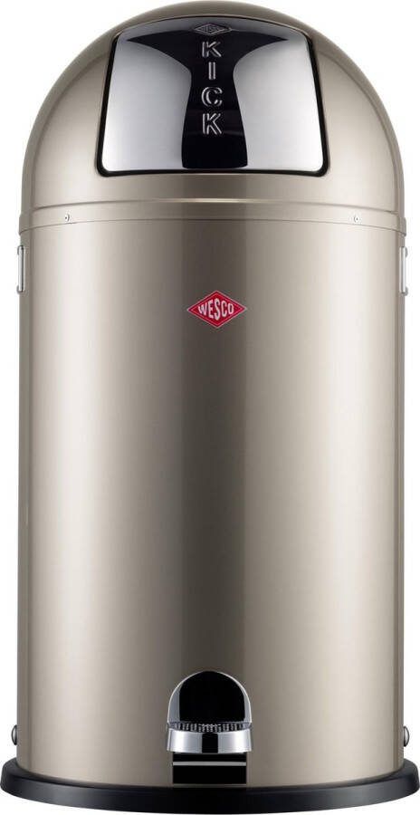 Wesco Kickboy Prullenbak 40 l Nieuw Zilver
