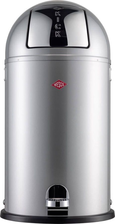 Wesco Kickboy Prullenbak 40 liter Zilver