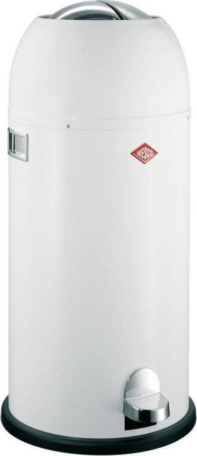 Wesco Prullenbak Kickmaster Maxi Pedaalemmer 40 l Wit