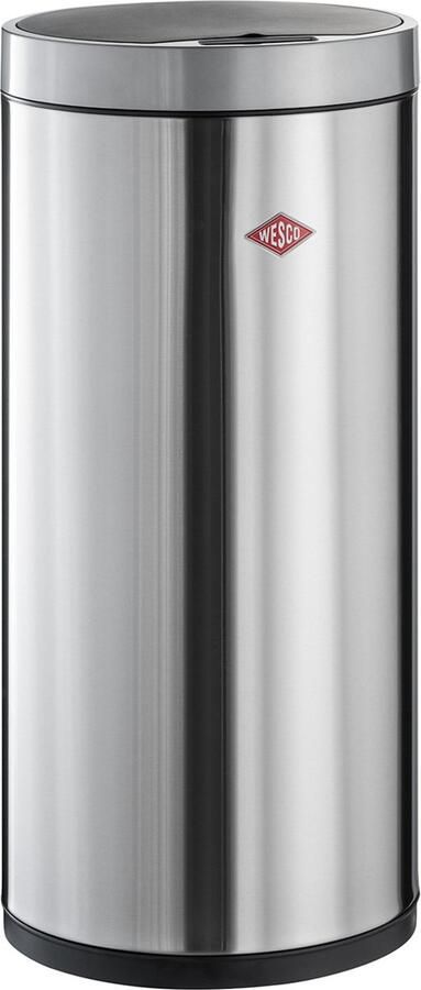 Wesco I.Master Prullenbak met Sensor RVS 30 liter Automatische Soft Close Deksel 30L RVS Afvalemmer Infrarood Sensor Vuilnisbak met Elektrische Deksel Sensorbediening rond Prullenbak RVS Mat