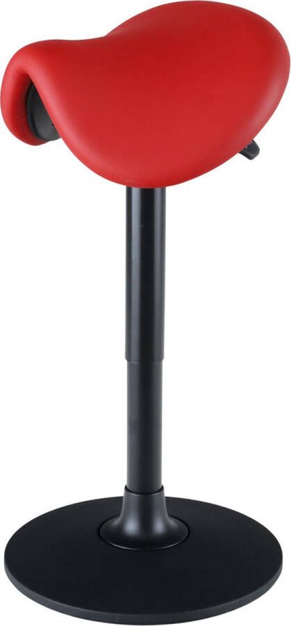 Wesjon Polo 3d zadelkruk instelbare zithoek hoogte verstelbaar Stoffering Kunstleer rood
