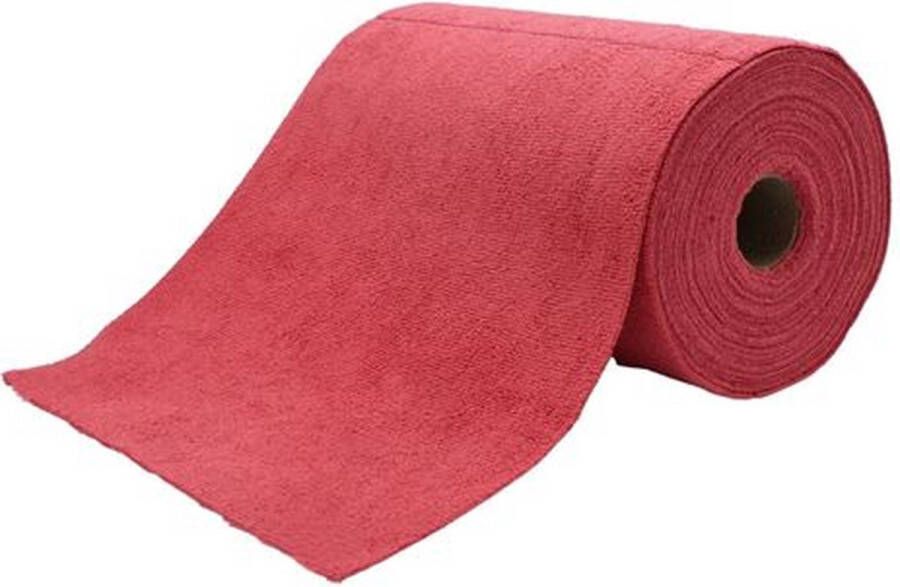 Weska Microvezeldoek op Rol Rood 30x30 cm 80 Stuks