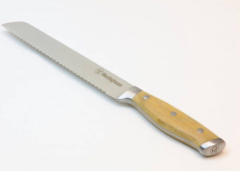 Westinghouse Broodmes Bamboe 20cm Houten Handvat Scherp Gekarteld Mes