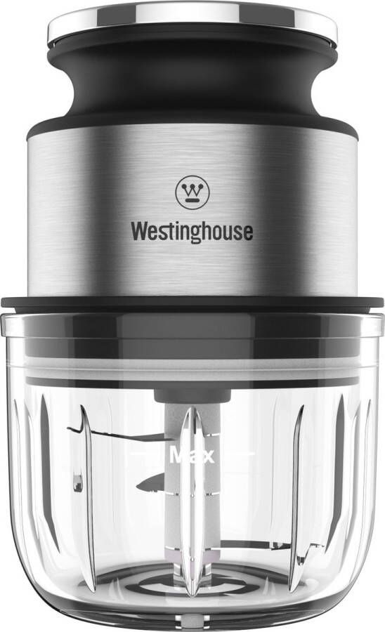 Westinghouse Hakmolen Elektrisch Mini Chopper USB oplaadbaar Draadloos 300ML Inclusief USB kabel Multihakker RVS