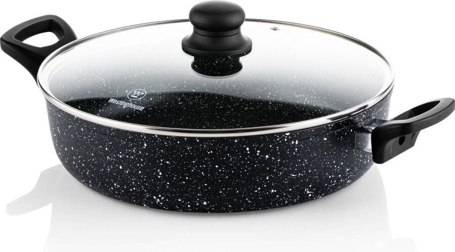 Westinghouse Hapjespan Black Marble ø 28 cm 4.5 liter standaard anti-aanbaklaag