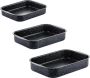 Westinghouse Ovenschaal Braadslede Bundel Ø 25 + 30 + 35 cm Zwart Marmer Set met 3 Ovenschalen Ovenschalenset - Thumbnail 1