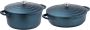Westinghouse Pannenset Performance Series Braadpan 28cm + Hapjespan 28cm Blauw Geschikt voor alle warmtebronnen inclusief inductie - Thumbnail 1