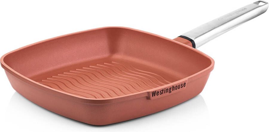 Westinghouse Performance Series Grillpan Inductie 28cm Oven Geschikt Rood Steakpan Geschikt voor alle warmtebronnen