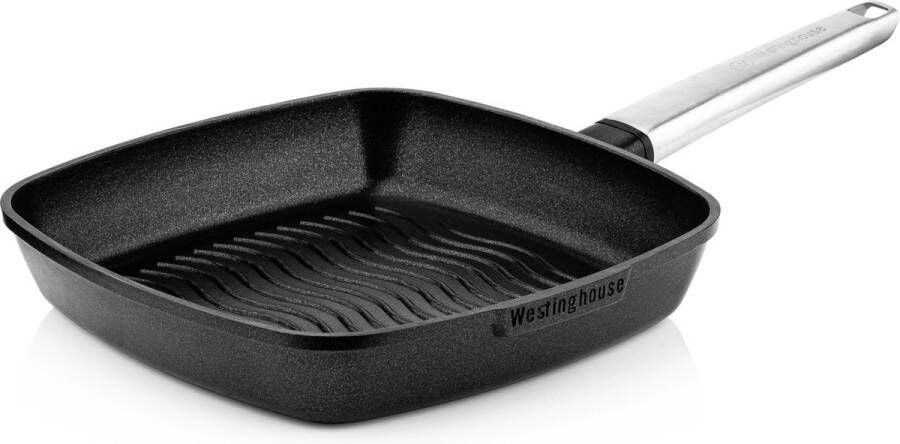 Westinghouse Performance Series Grillpan Inductie 28cm Zwart Geschikt voor alle warmtebronnen inclusief inductie