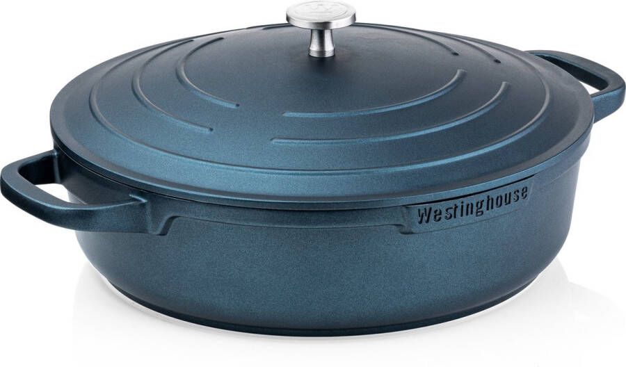 Westinghouse Performance Series Hapjespan Inductie Met Deksel 32cm Sauteerpan Oven Geschikt Blauw PFOA Vrij