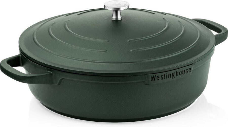 Westinghouse Performance Series Hapjespan Inductie Met Deksel 32cm Sauteerpan Oven Geschikt Groen PFOA Vrij