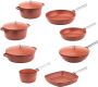 Westinghouse Performance Series 13-delige Pannenset Rood Complete pannenset met 8 pannen Braadpannen Hapjespan Wokpan Koekenpan Grillpan Steelpan - Thumbnail 1