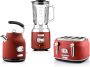 Westinghouse Retro Collections Bundle Broodrooster XL Waterkoker Blender- Rood - Thumbnail 1