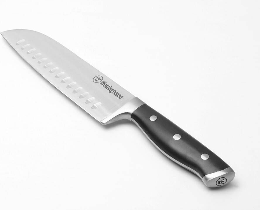 Westinghouse Santoku mes Zwart 17 5cm Keukenmes Scherp Japans Koksmes