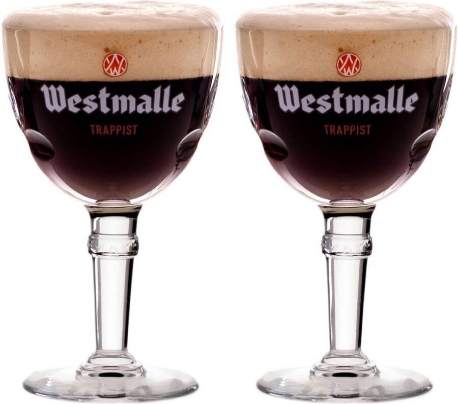Westmalle Bierglas Trappist 330 ml 2 stuks