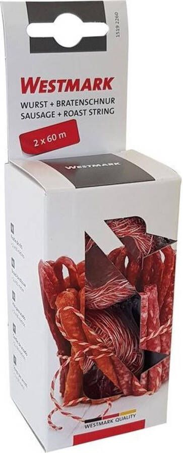 Westmark Binddraad voor BBQ vlees 2x60m rood wit