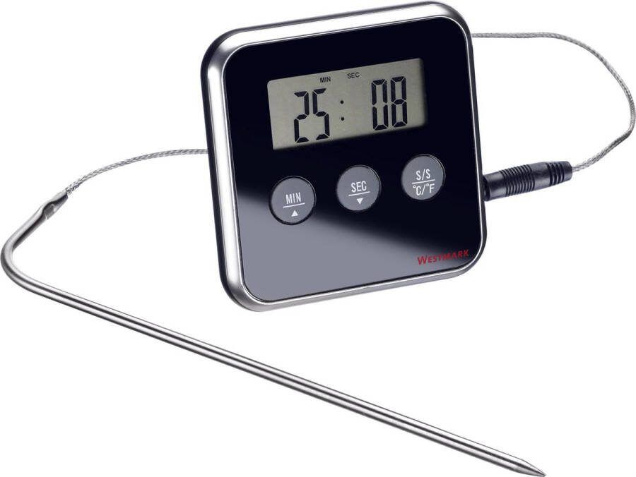 Westmark Digitale Braadthermometer 8 x 8 x 1 5 cm RVS Kunststof