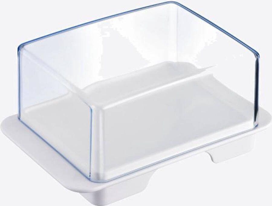Westmark Exclusiv boterschaaltje uit kunststof wit 14.3x9.4x6.4cm