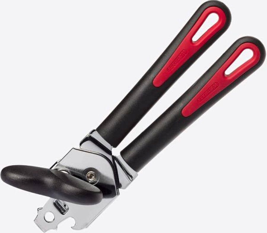 Westmark Gallant blikopener uit metaal en kunststof zwart en rood 20.8x6.5x5.3cm