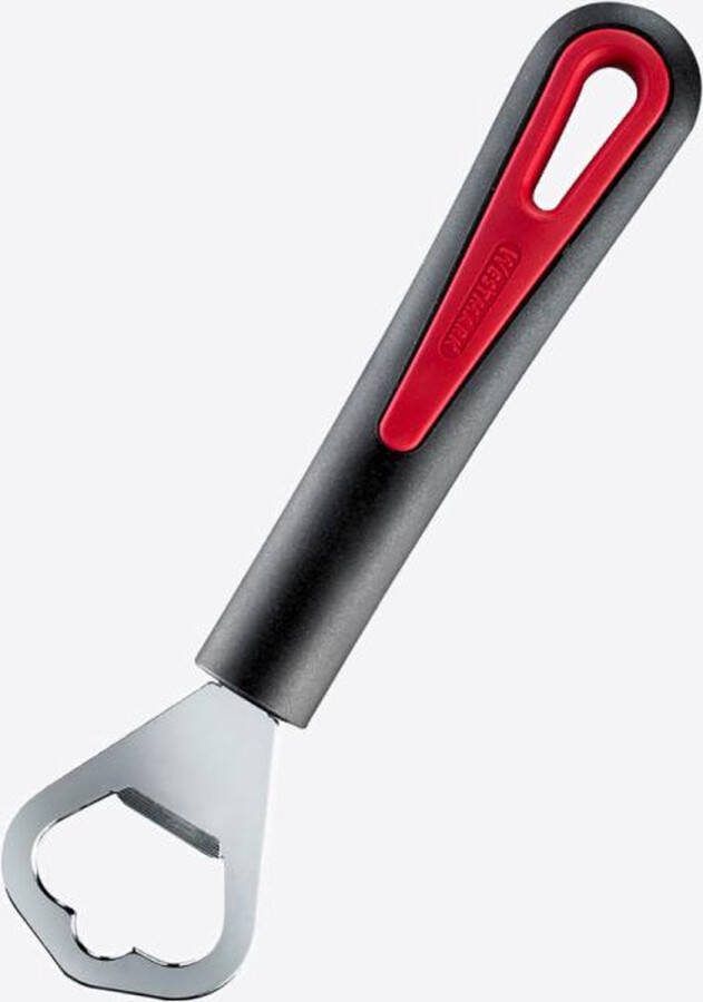 Westmark Gallant flesopener uit rvs en kunststof zwart en rood 17x4x2cm