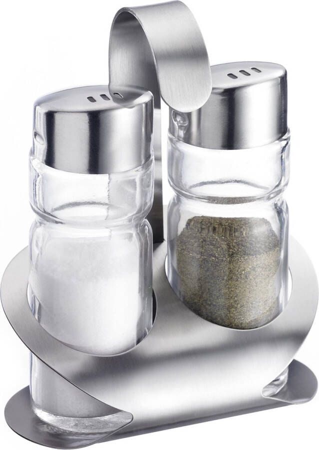 Westmark Peper-zoutstel 8 6 x 5 x 11 4 cm RVS Glas