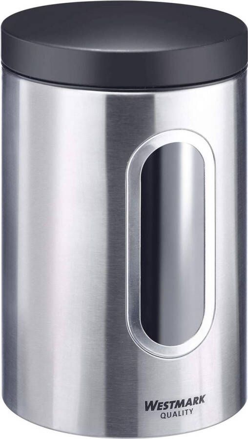 Westmark voorraadpot met venster 2300 ml rond Diameter 13 cm BPA-vrij Roestvrijstaal
