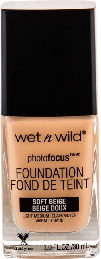Wet N Wild Photo Focus Foundation Fond de Teint Makeup 30 ml Soft Beige (L)