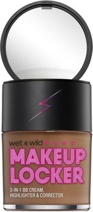 Wet N Wild Wet 'n Wild | Pump Makeup Locker 3-in-1 Sheer | BB Cream Highlighter & Corrector | 178A Deep | Bruin | 30 ml