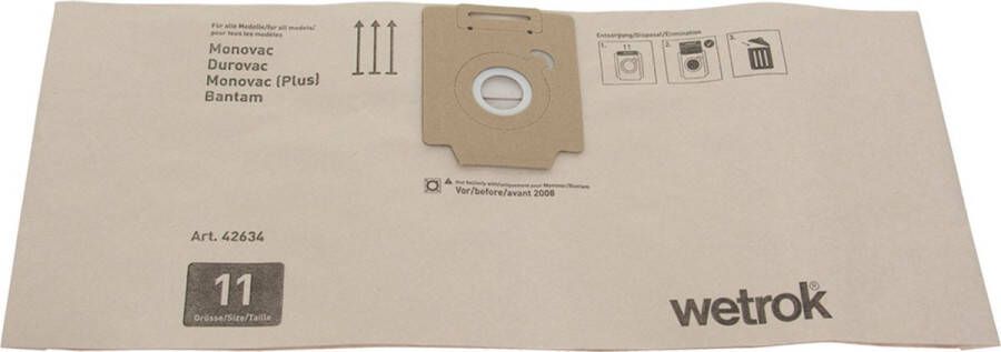 Wetrok Stofzuigerzak Papier MV11 (P-10) 42634