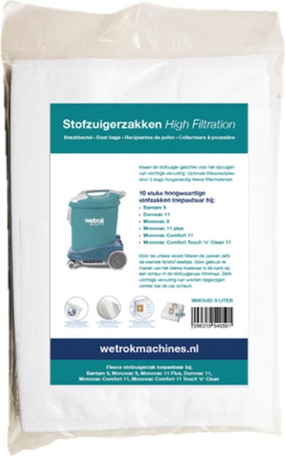 Wetrok Stofzuigerzak Fleece MV11 (P-10)