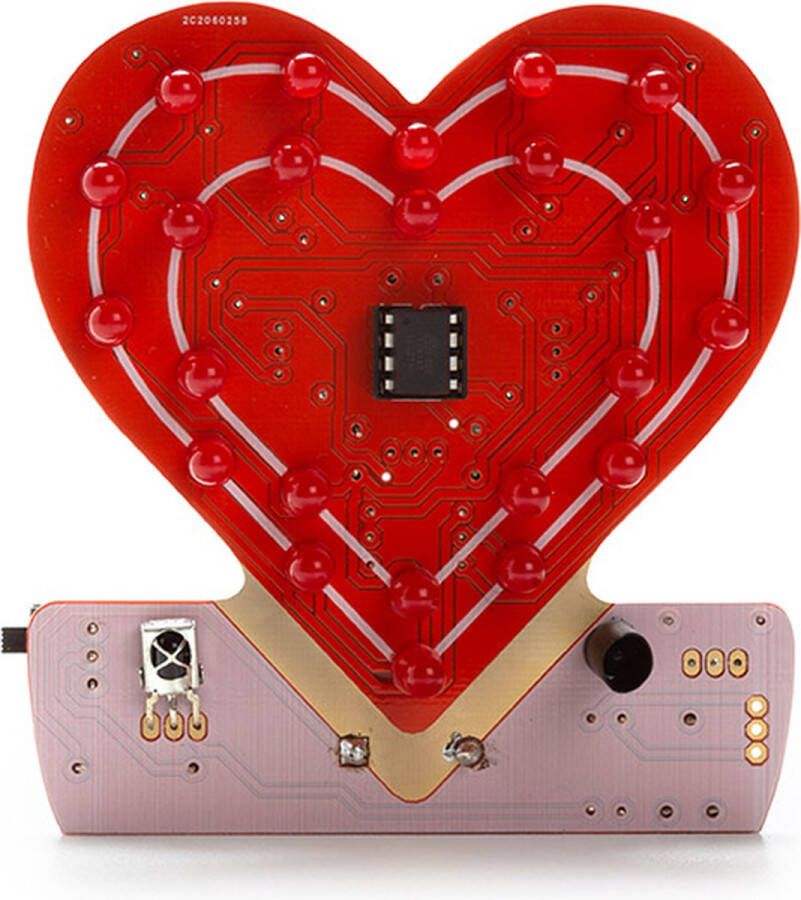 Whadda Exciting Electronics Whadda Knipperend Valentijnhartje met 24 LEDs Soldeerkit Interactief Speelgoed Valentijn Solderen Voor Beginners Educatief Speelgoed Leren Solderen