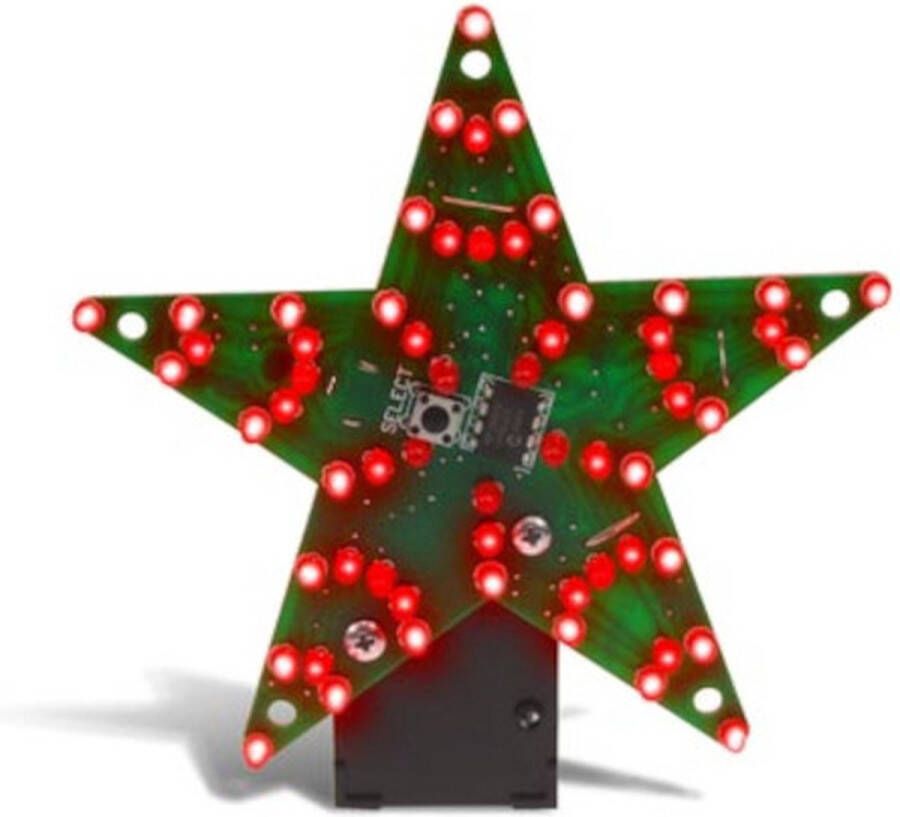 Whadda Exciting Electronics Whadda Multi-Effect Ster Met 60 LEDs Educatieve Soldeerset Kerst Editie Educatief Speelgoed Soldeerkit Solderen Voor Beginners Kerstcadeau Voor Kinderen