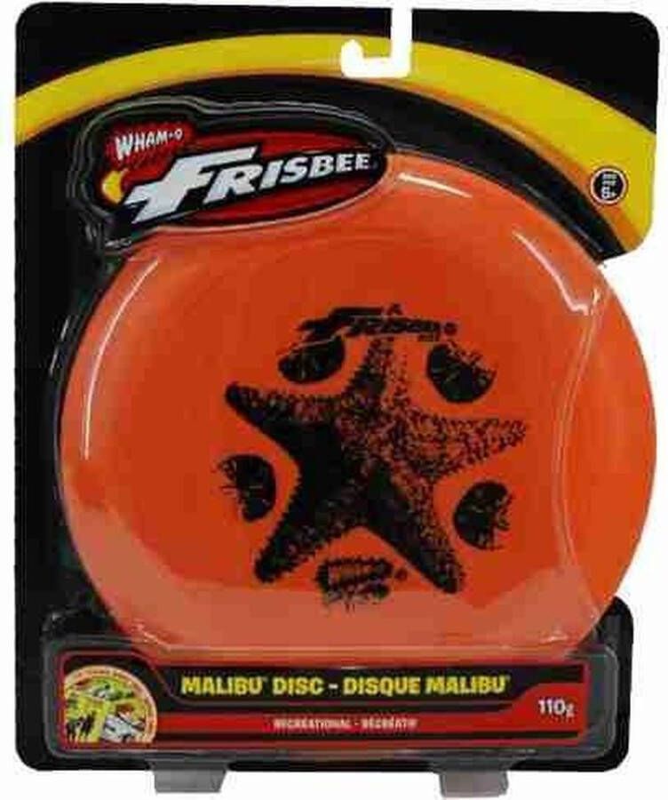 Wham-O Frisbee Malibu 110g Assorti Geel Oranje of Blauw 1 frisbee per bestelling