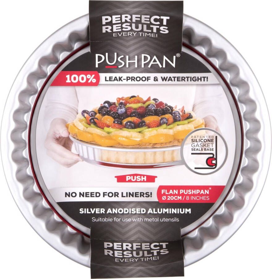 Wham cakevorm PushPan 20 cm aluminium zilvergrijs
