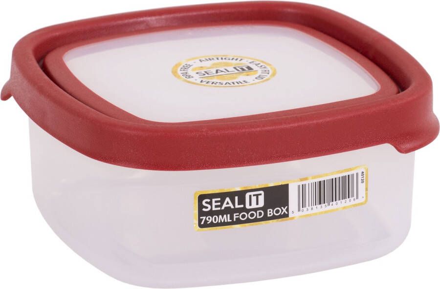 Wham Opbergbox Seal It 790 ml Set van 3 Stuks Polypropyleen Transparant