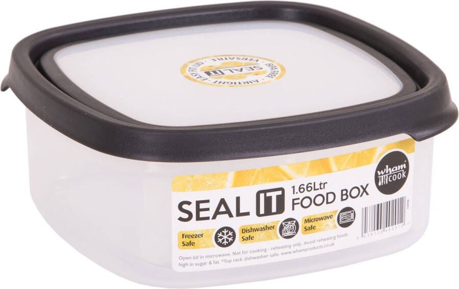 Wham vershoudbak Seal It 1 66 liter polypropyleen antraciet