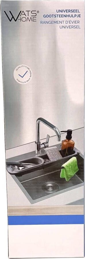 Whatshome Gootsteen Organizer Universeel Vaatdoekhouder Grijs