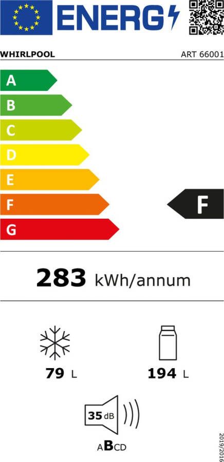 Whirlpool Inbouw Koelvriescombi ART66001 | Inbouwkoel-vriescombinaties met vriezer | Keuken&Koken Koelkasten | 8003437045868