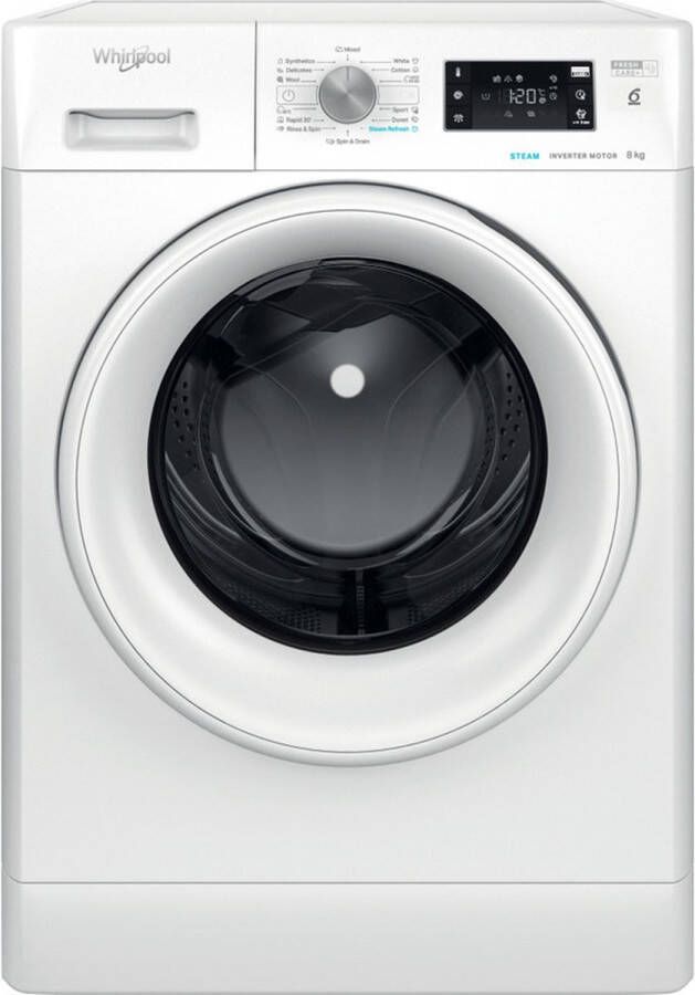 Whirlpool FFB 8489 WV EE FreshCare+ Steam 8kg Wasmachine A-20%