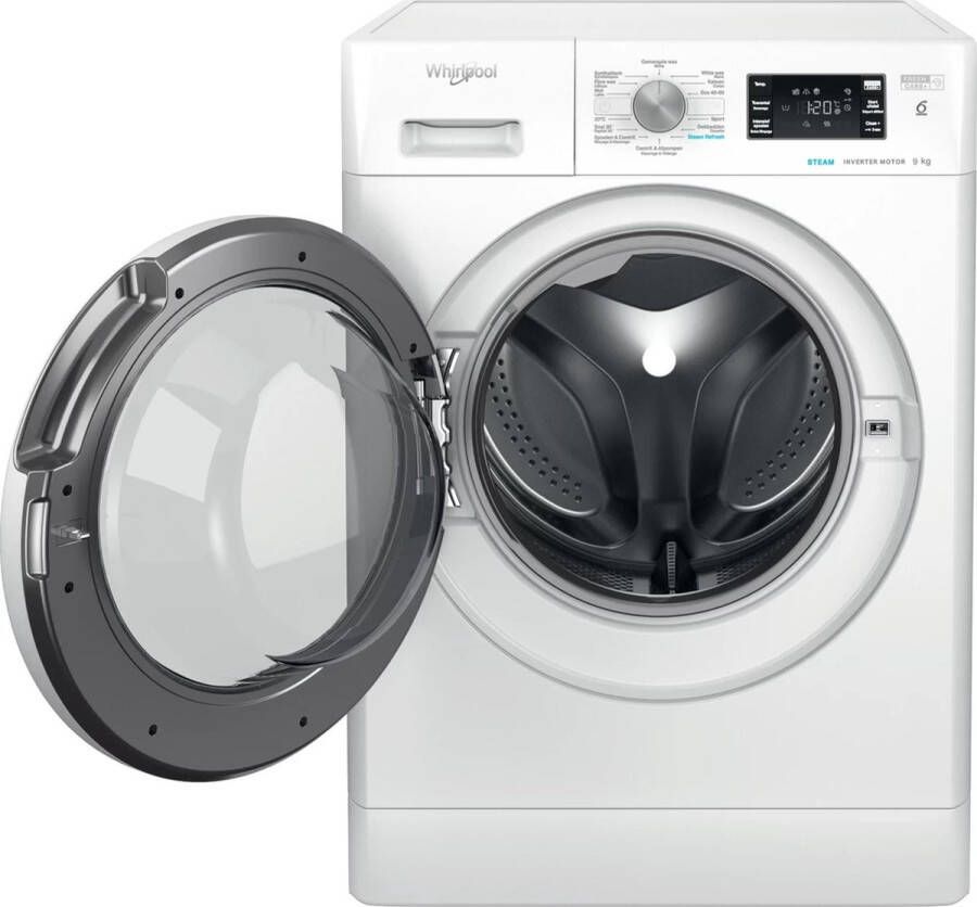 Whirlpool FFB9458WVBE Wasmachine 9 kg 1400 rpm 6th Sense Technologie FreshCare+ Steam Energielabel B