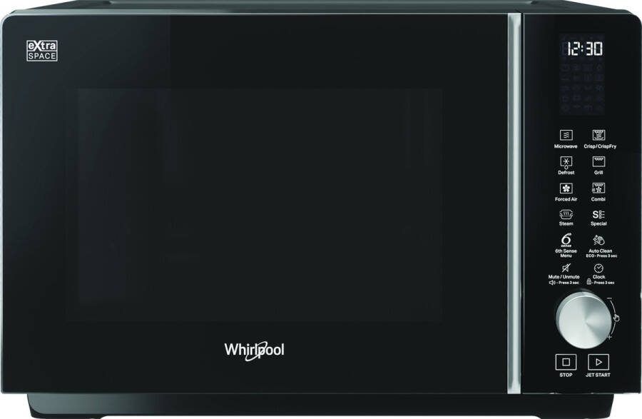 Whirlpool ExtraSpace MWF 259 B Aanrecht Combinatiemagnetron 25 l 800 W Knoppen Draaiknop Zwart