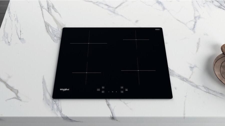 Whirlpool WSQ4860NE Inductiekookplaat 4 branders 7200W L60 cm Zwarte glascoating