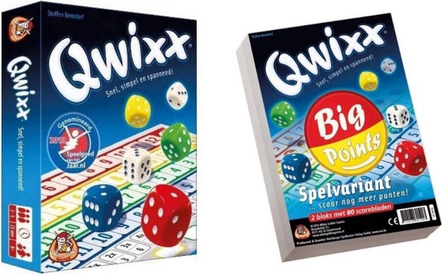 White Goblin Games Spellenbundel 2 stuks Dobbelspel Qwixx & Qwixx Big Points