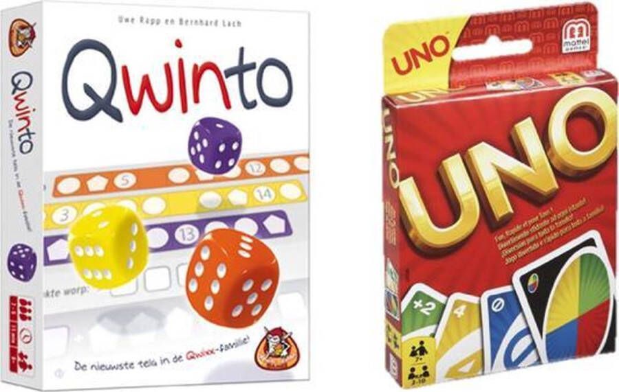 White Goblin Games Spelvoordeelset Qwinto & Uno Kaartspel