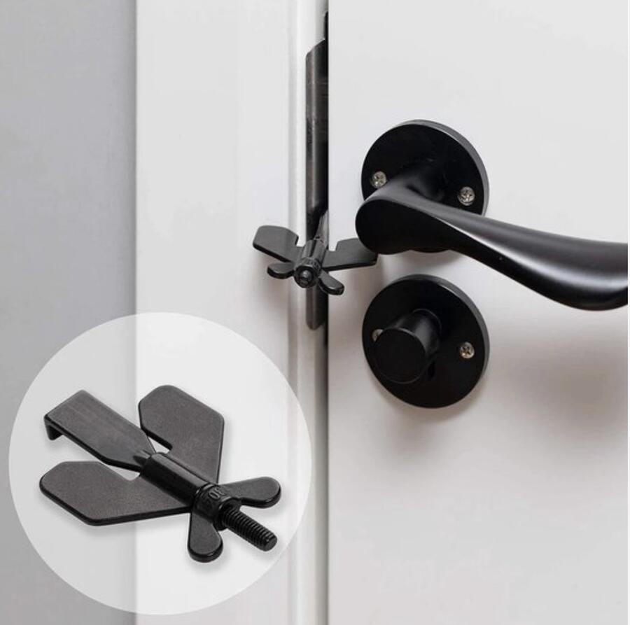 White-label 1 stuks Hotelkamer deurslot-Draagbare Deurslot voor stompe deuren Anti-inbraak Anti-diefstal Veiligheid Thuis Hotel Reizen Deur Lock Deur Stopper Kindveilig