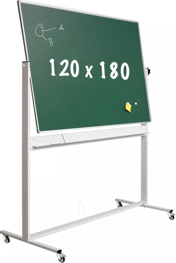 WhiteboardMatch Krijtbord Deluxe Magnetisch Kantelbaar bord Schoolbord Eenvoudige montage Geëmailleerd staal Groen 180x100cm Vaderdag cadeau