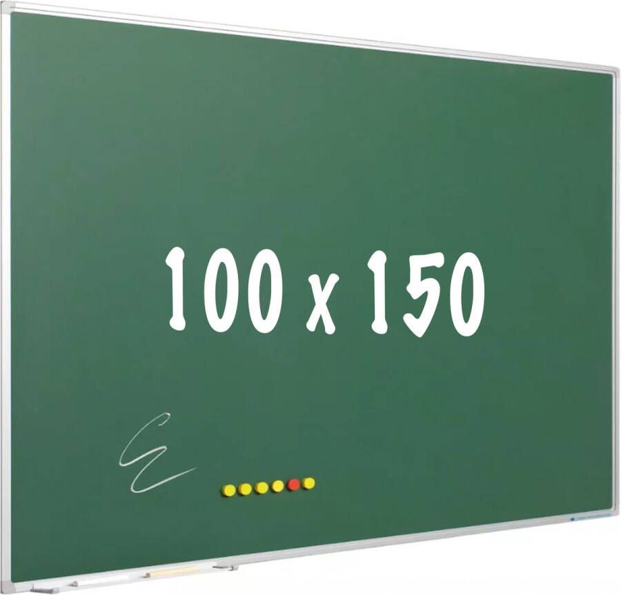 WhiteboardMatch Krijtbord PRO Magnetisch Schoolbord Eenvoudige montage Geëmailleerd staal Groen 150x100cm Vaderdag cadeau
