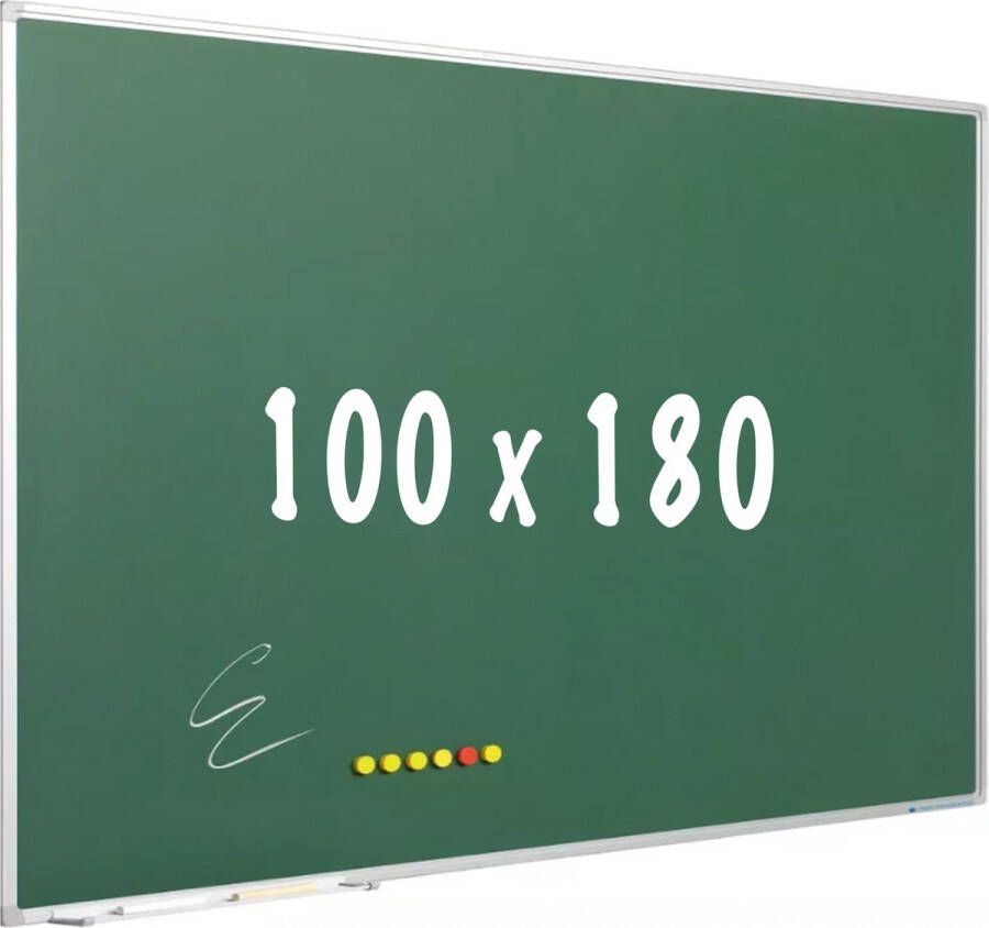 WhiteboardMatch Krijtbord PRO Magnetisch Schoolbord Eenvoudige montage Geëmailleerd staal Groen 180x120cm Vaderdag cadeau